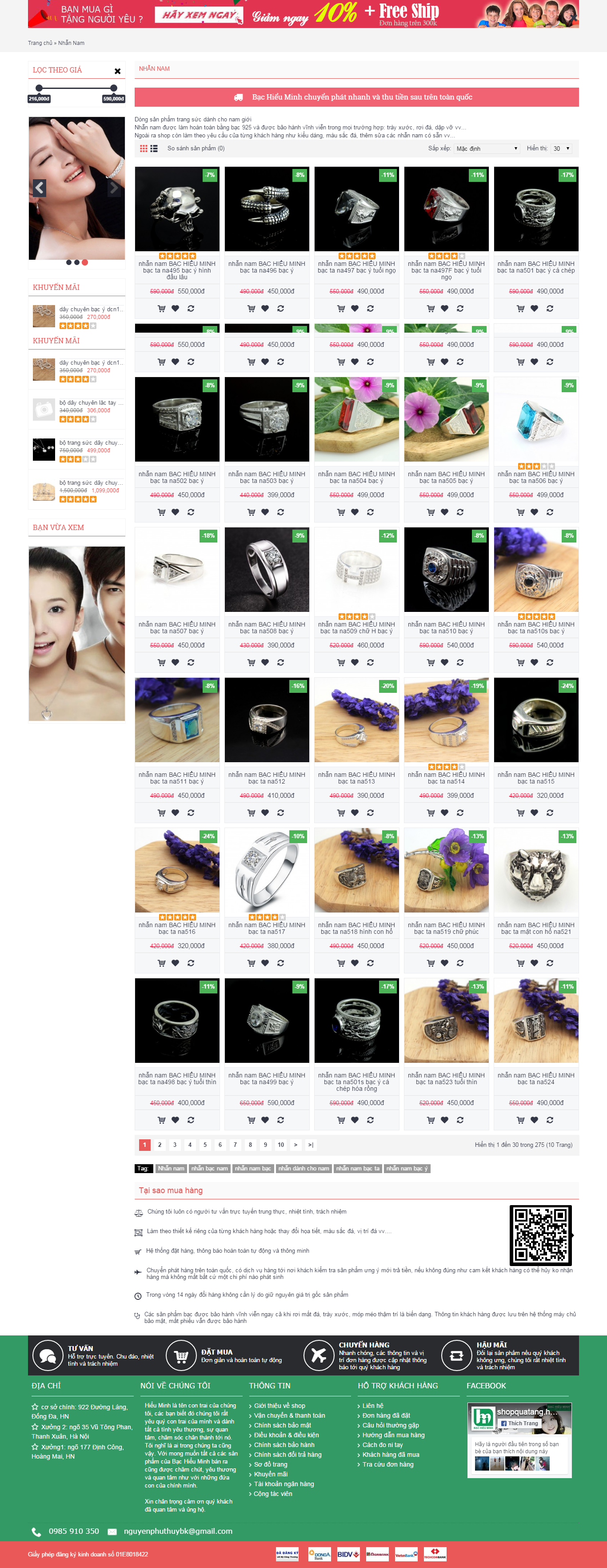 Thiết kế Web Đồ trang sức himi.vn