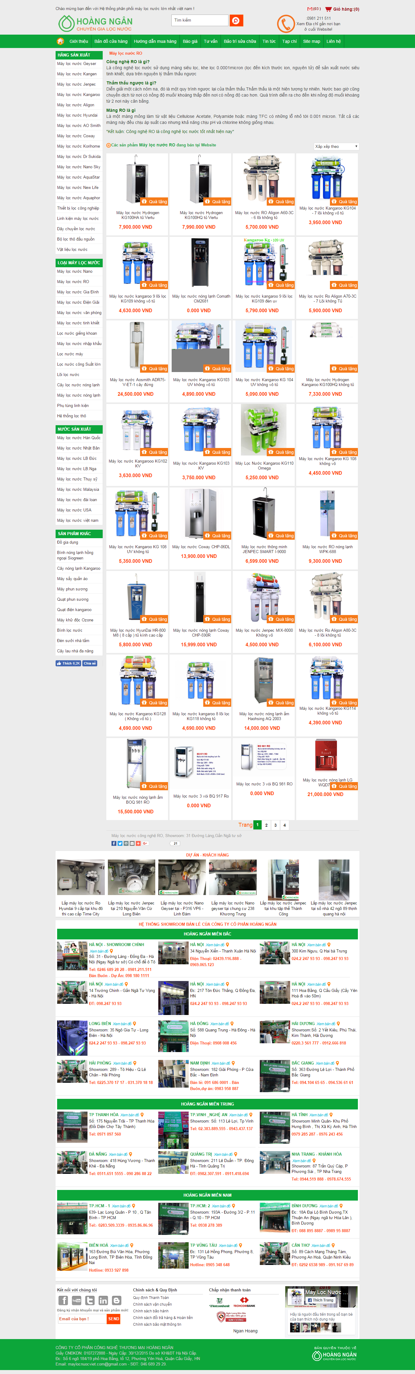 Thiết kế Web máy lọc nước ro maylocnuocviet.com