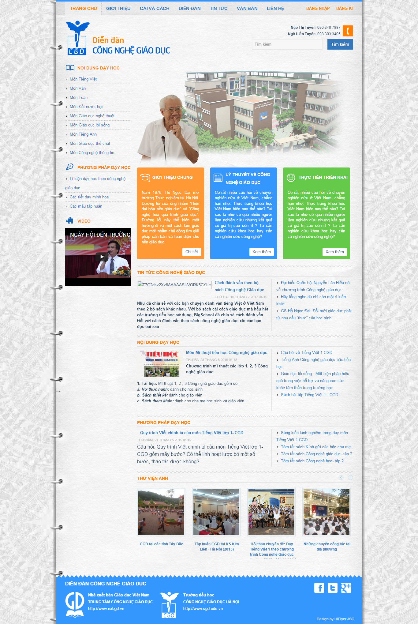 Thiết kế Web diễn Đàn giáo dục congnghegiaoduc.vn