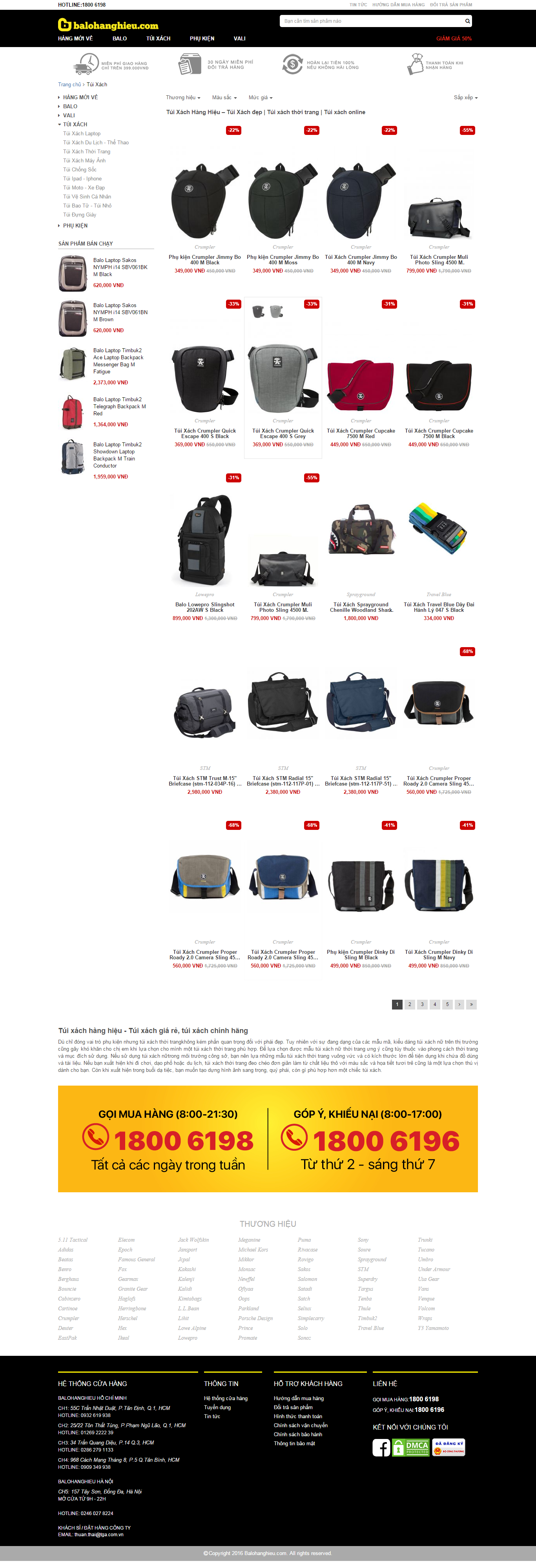 Thiết kế Web túi xách balohanghieu.com