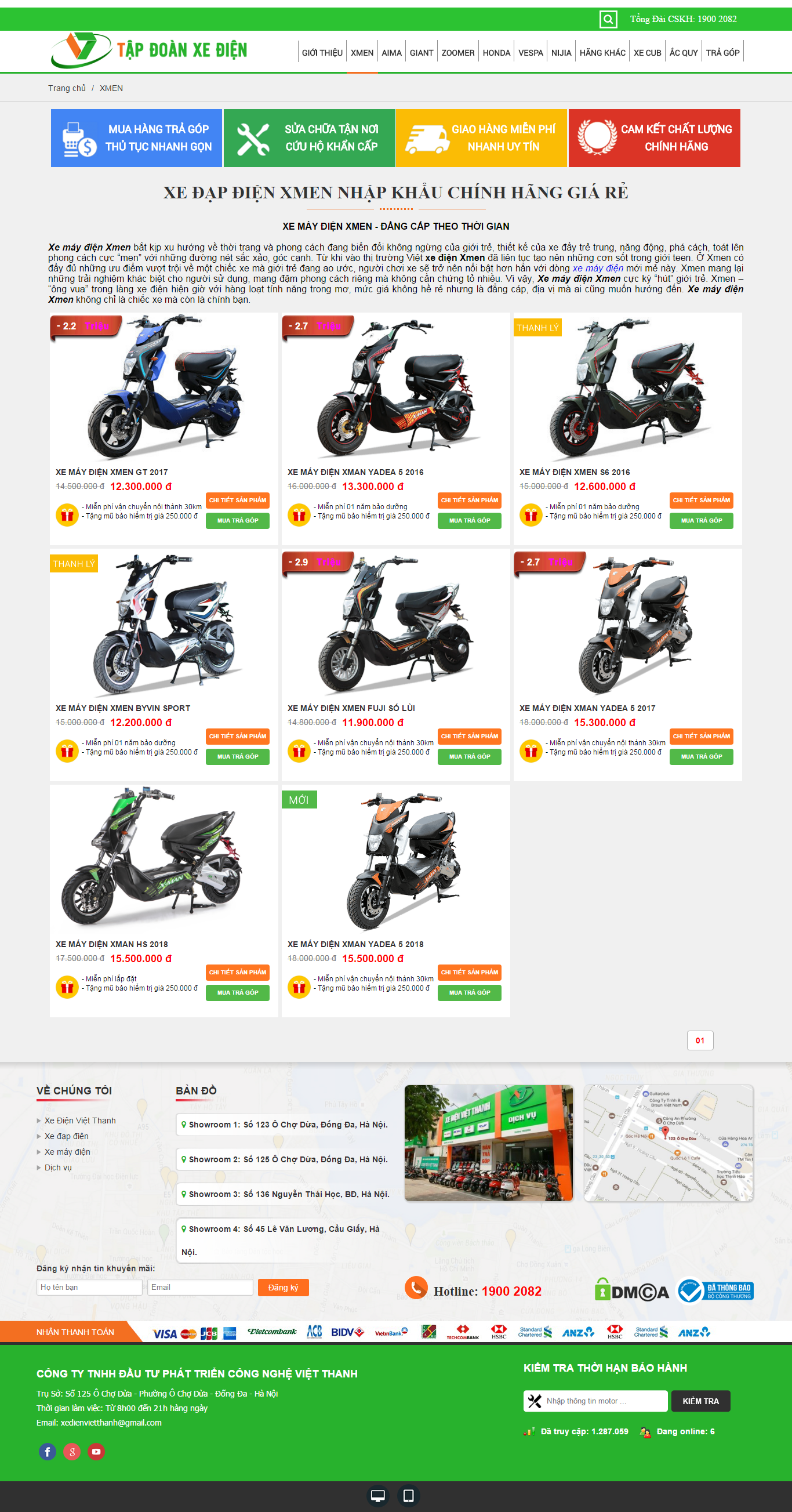 Thiết kế Web xe Đạp Điện tapdoanxedien.com