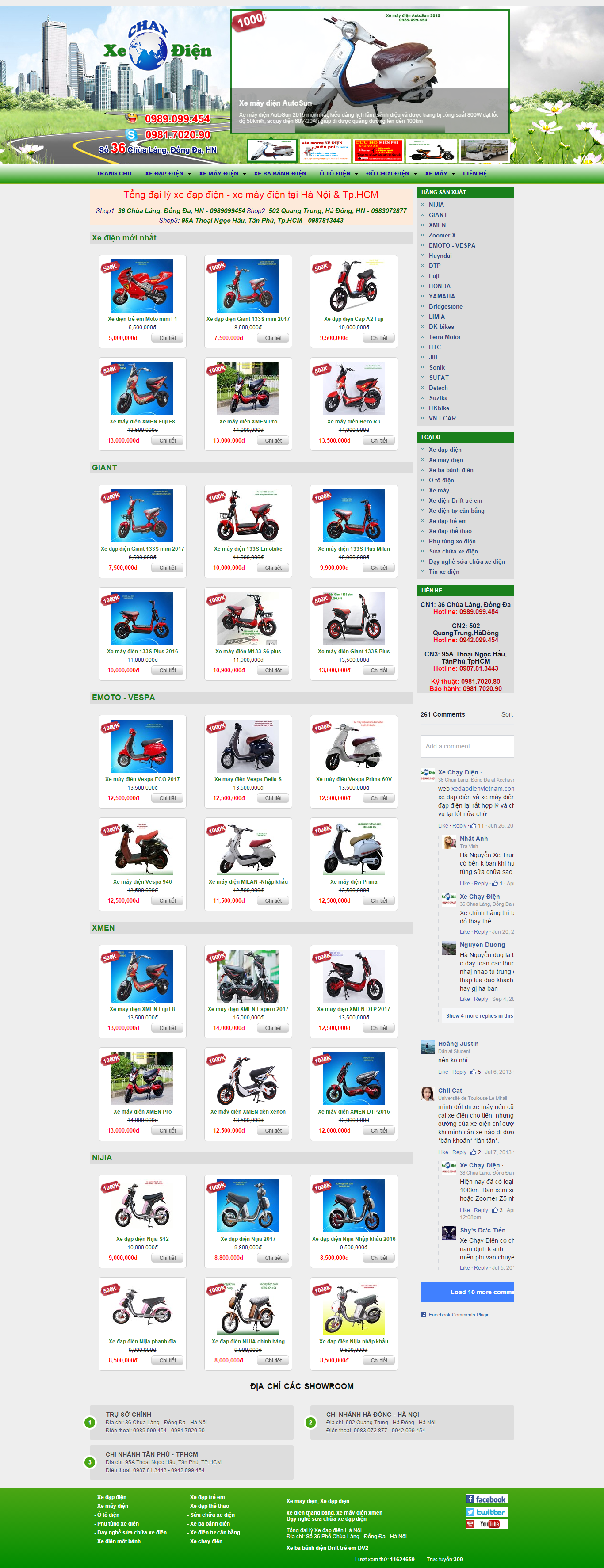 Thiết kế Web xe Đạp Điện xedapdienvietnam.com