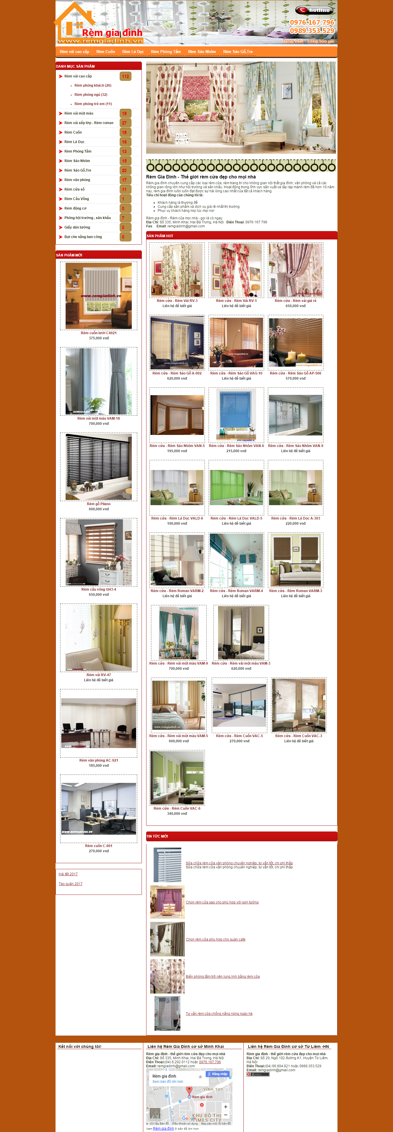Thiết kế Web mành rèm cửa remgiadinh.vn