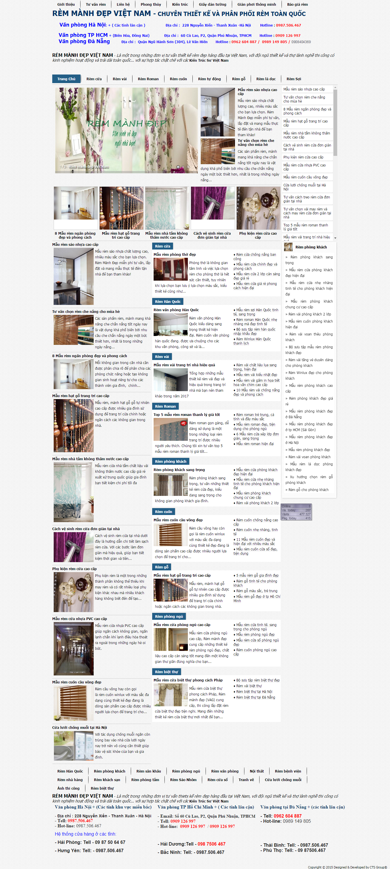 Thiết kế Web mành rèm cửa remmanhdep.com