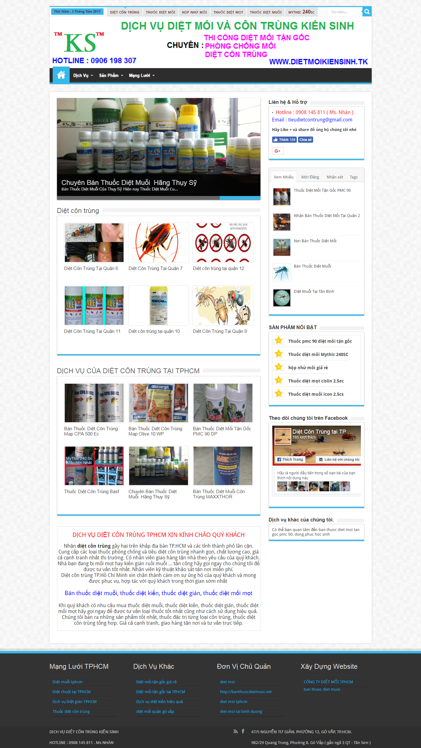 Thiết kế Web dịch vụ diệt côn trùng xn--dietcntrung-6eb.vn