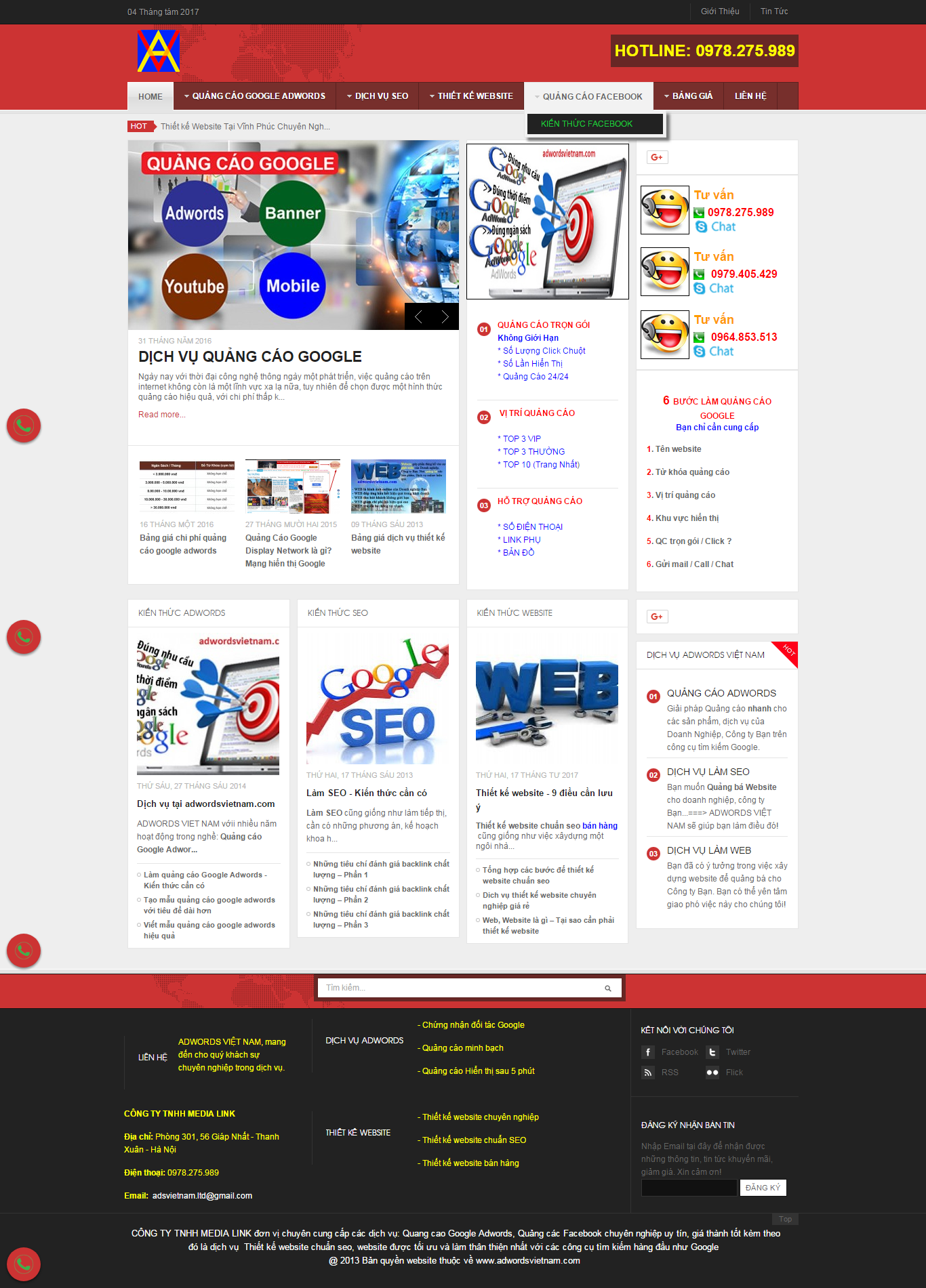 Thiết kế Web quảng cáo google adwords adwordsvietnam.com