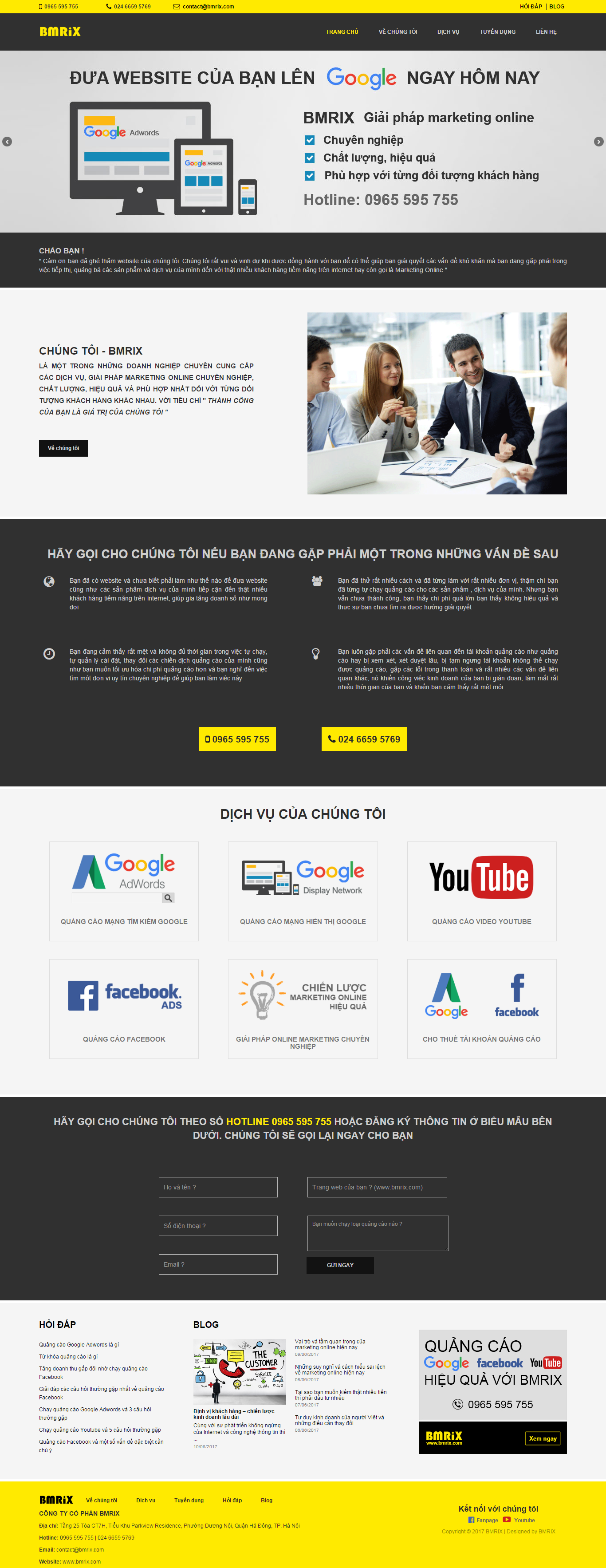 Thiết kế Web quảng cáo google adwords bmrix.com