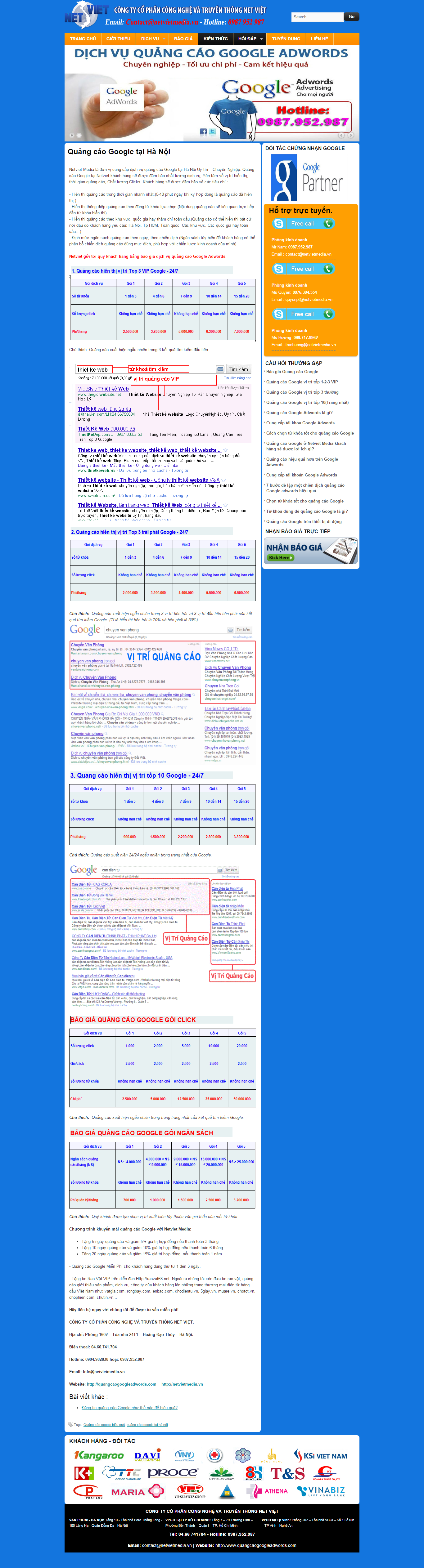 Thiết kế Web quảng cáo google adwords quangcaogoogleadwords.com