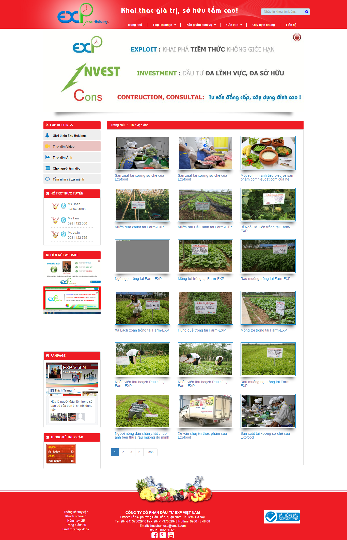 Thiết kế Web thực phẩm expvietnam.com