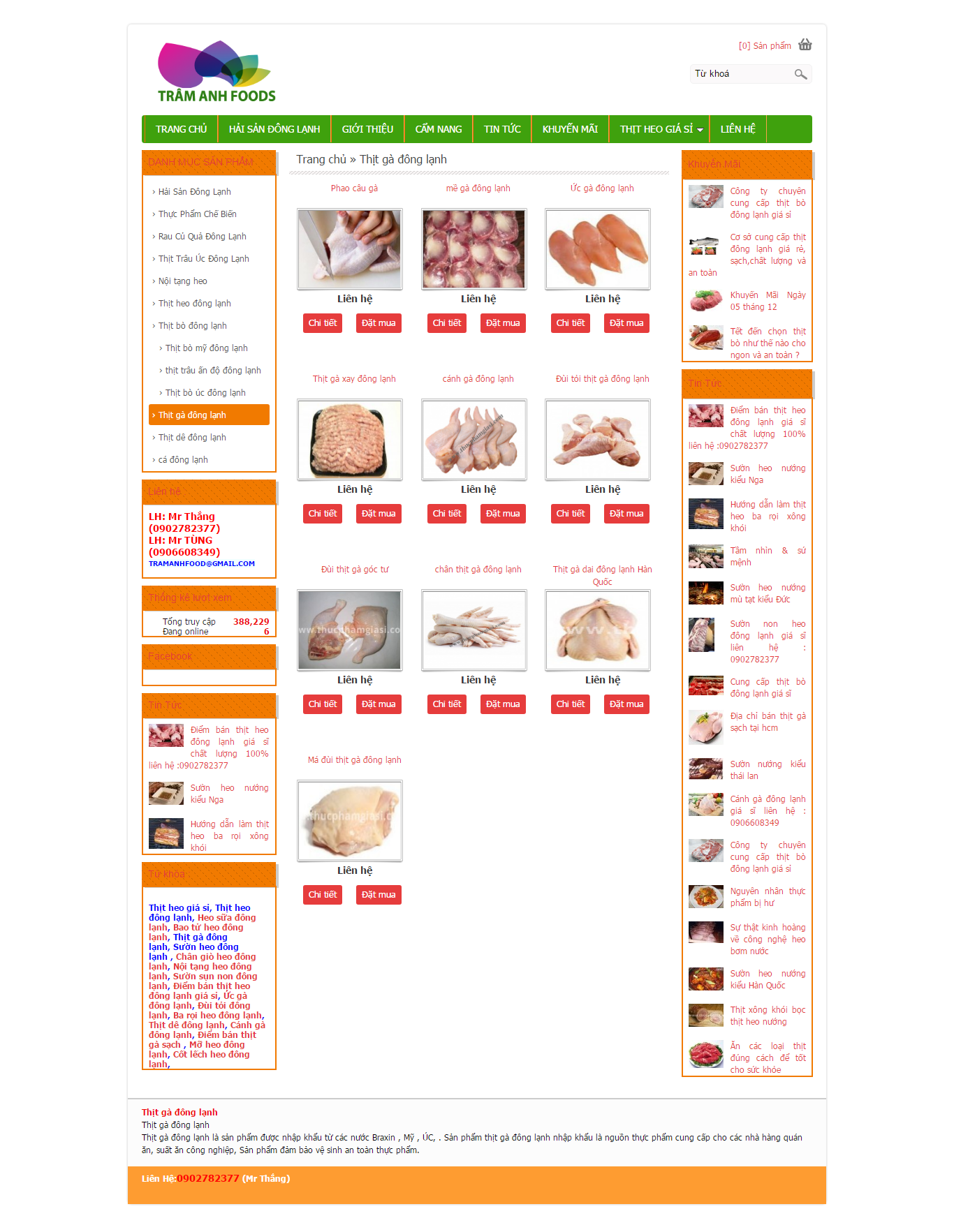 Thiết kế Web thực phẩm thucphamgiasi.com