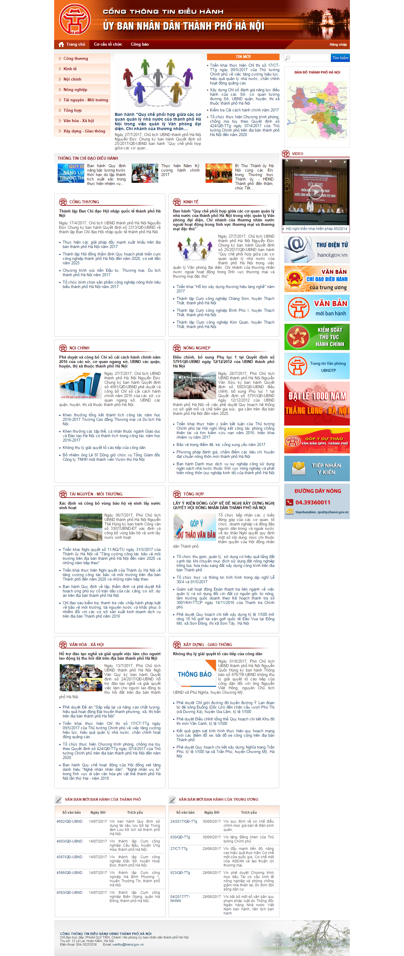 Thiết kế Web cổng thông tin thudo.gov.vn