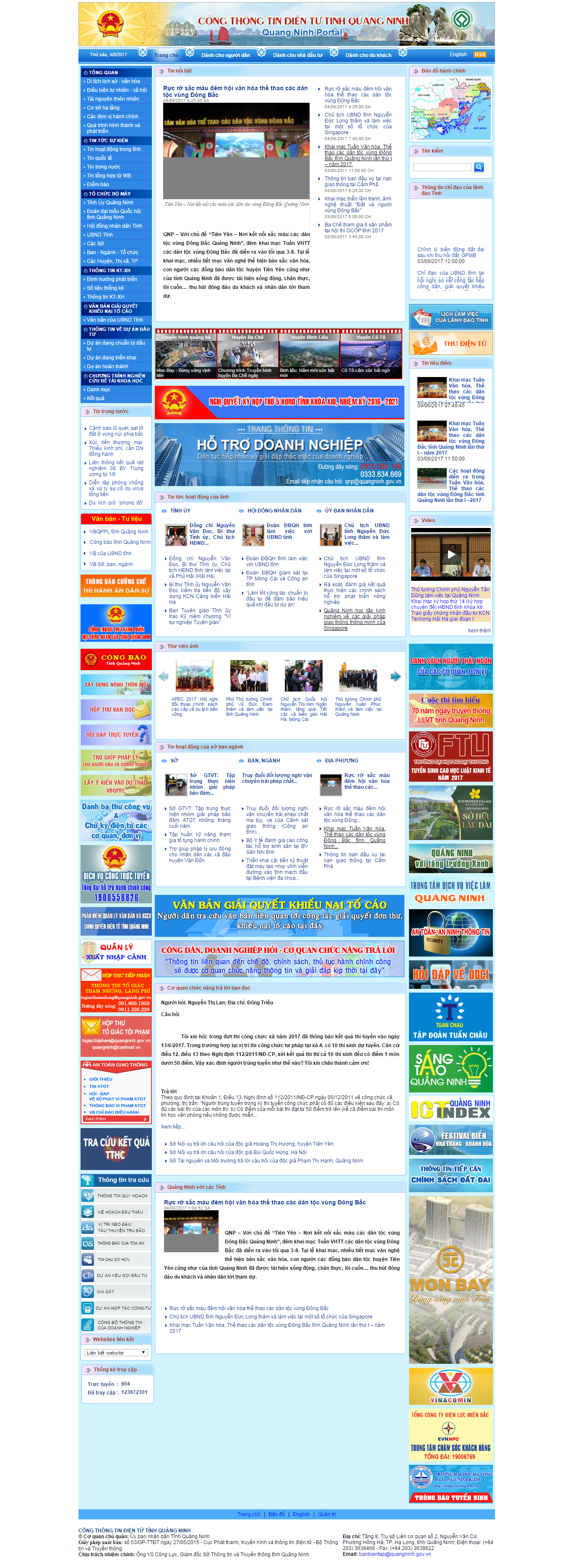 Thiết kế Web cổng thông tin quangninh.gov.vn