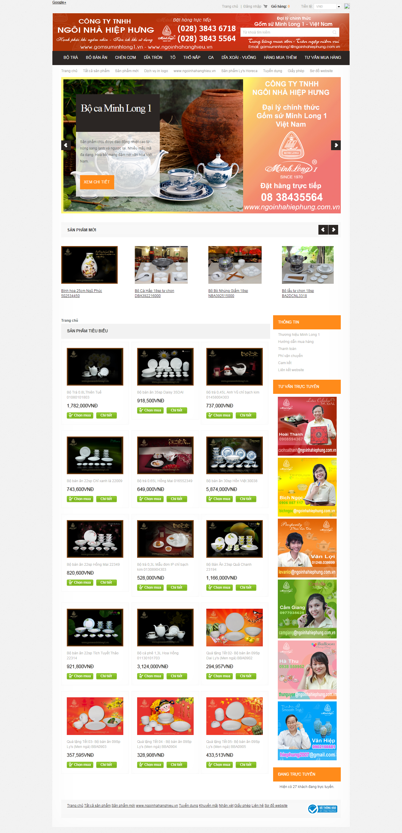 Thiết kế Web Đồ gốm sứ gomsuminhlong1.vn