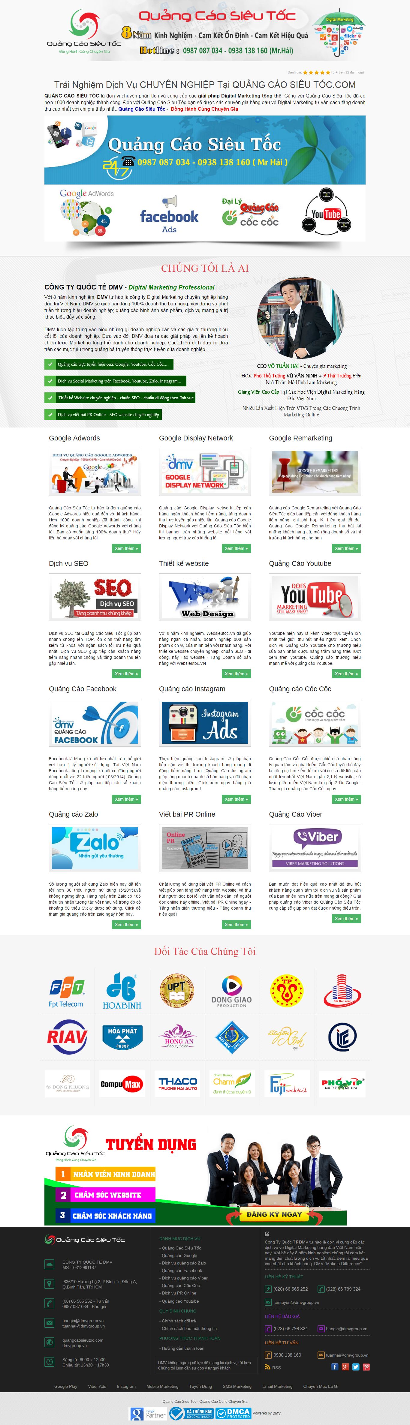 Thiết kế Web quảng cáo facebook quangcaosieutoc.com