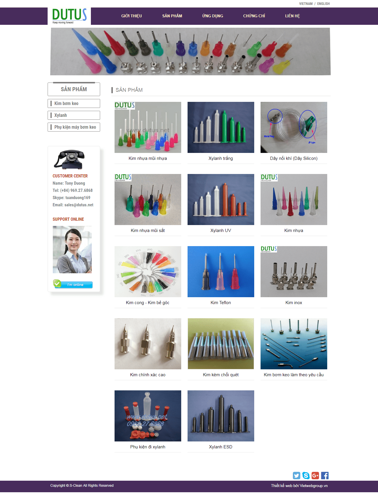 Thiết kế Web công ty needle-tip.com