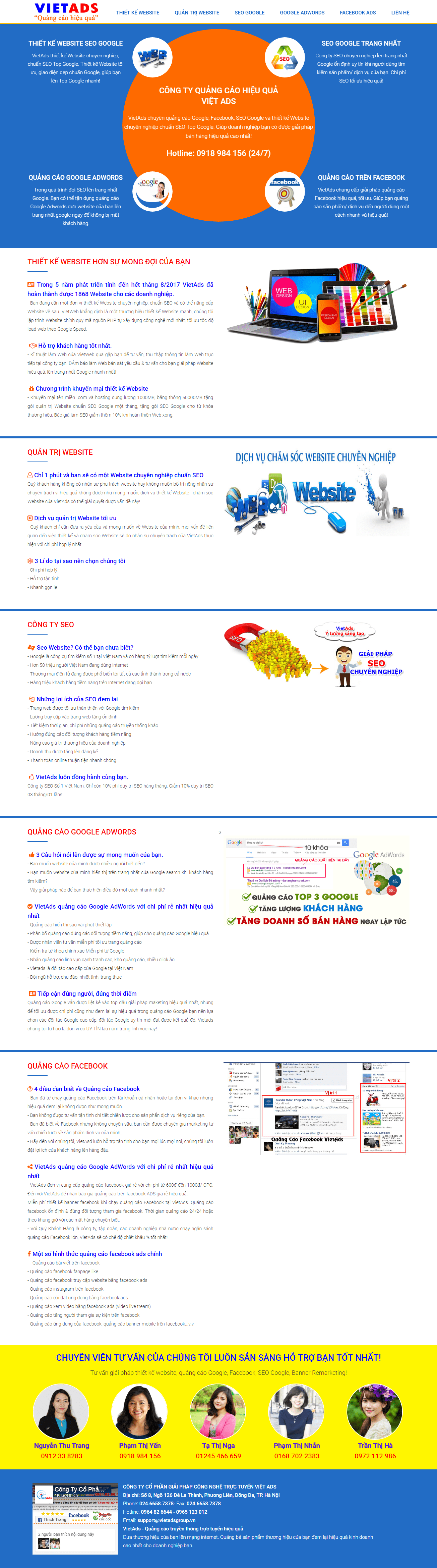 Thiết kế Web  vietadsgroup.com