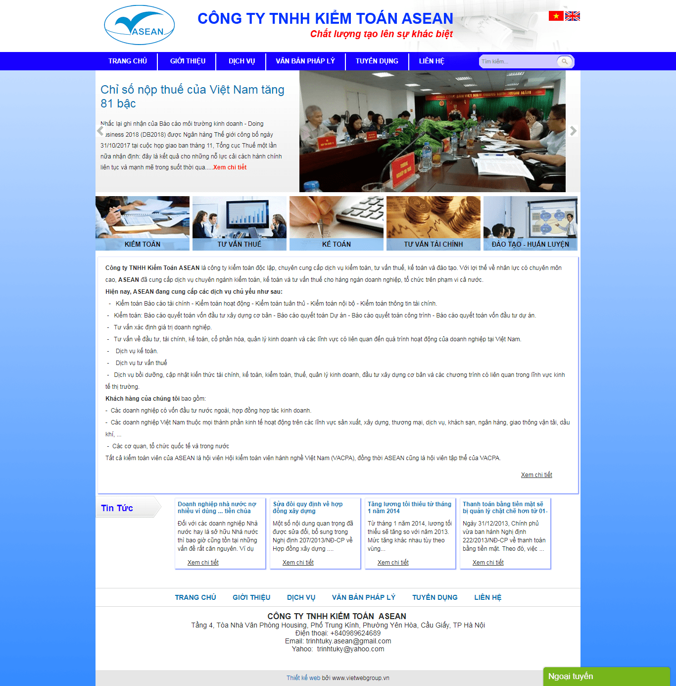 Thiết kế Web  aseanaudit.com