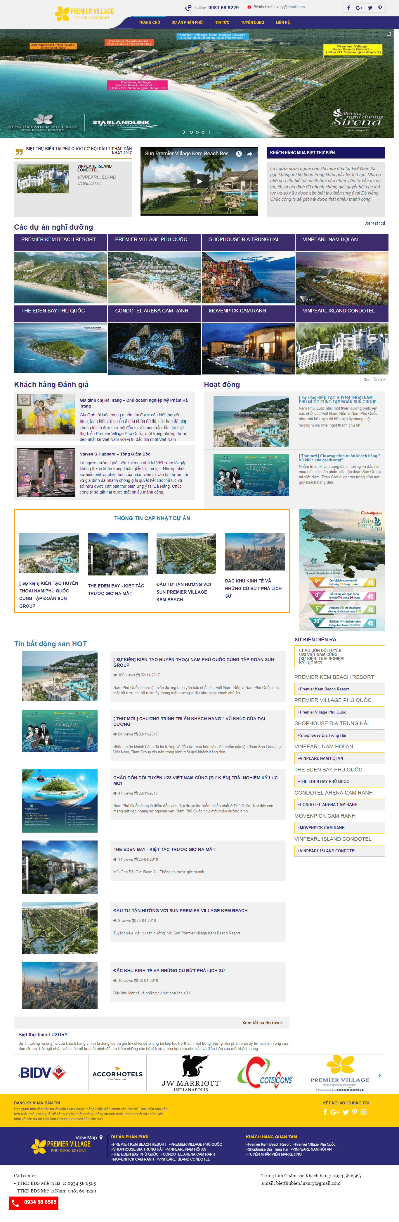 Thiết kế Web  bietthubienluxury.com