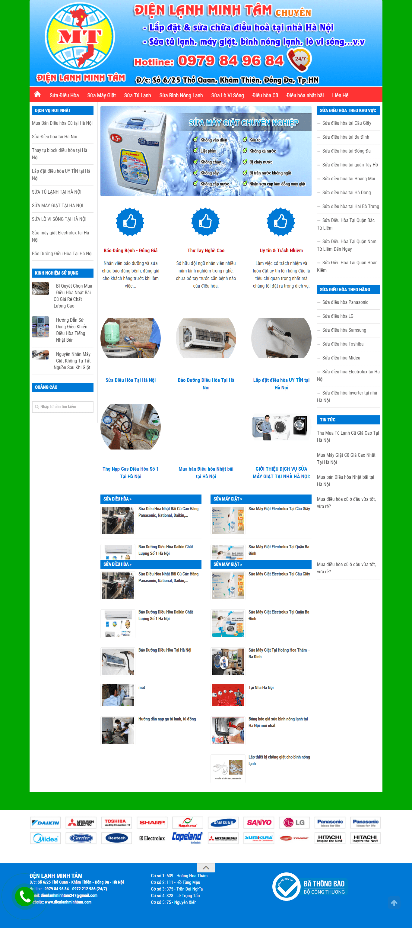 Thiết kế Web  dienlanhminhtam.com