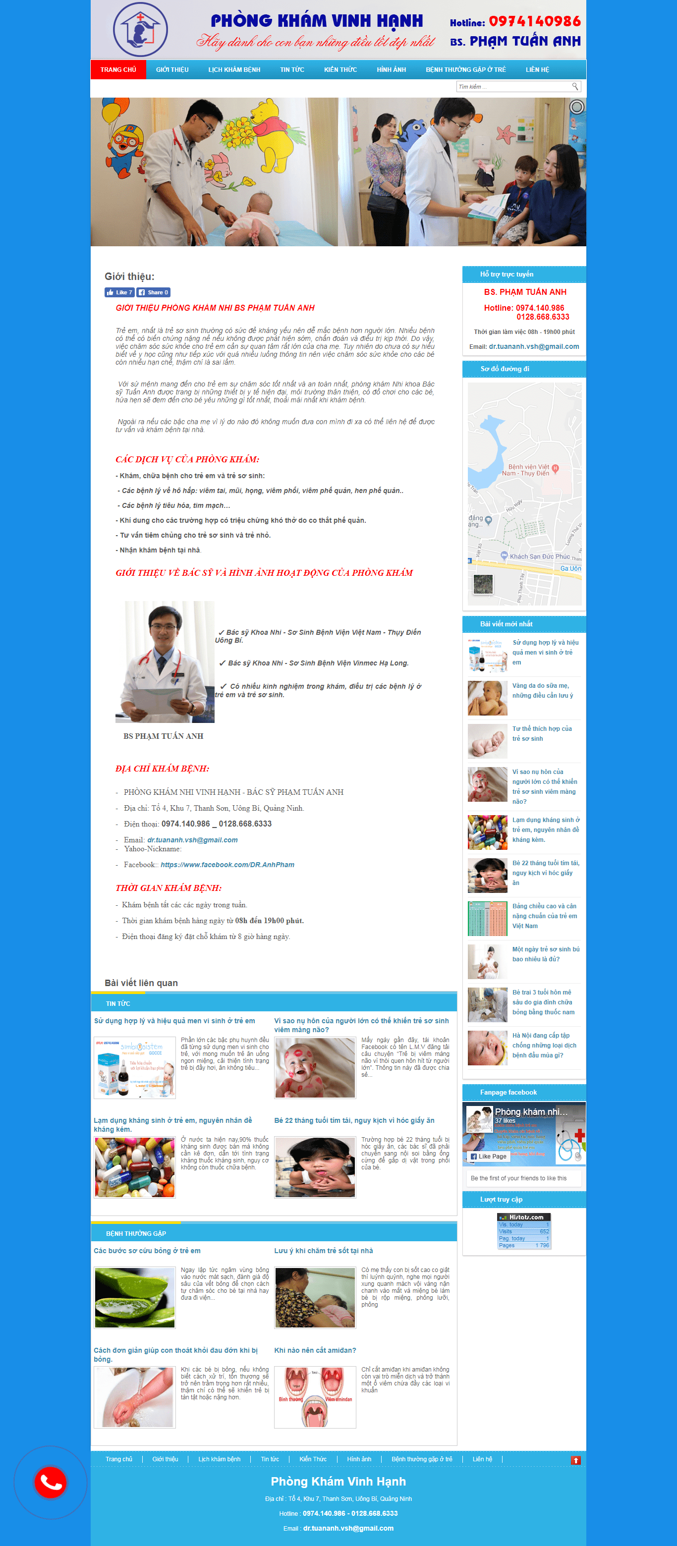 Thiết kế Web  phongkhamvinhhanh.com