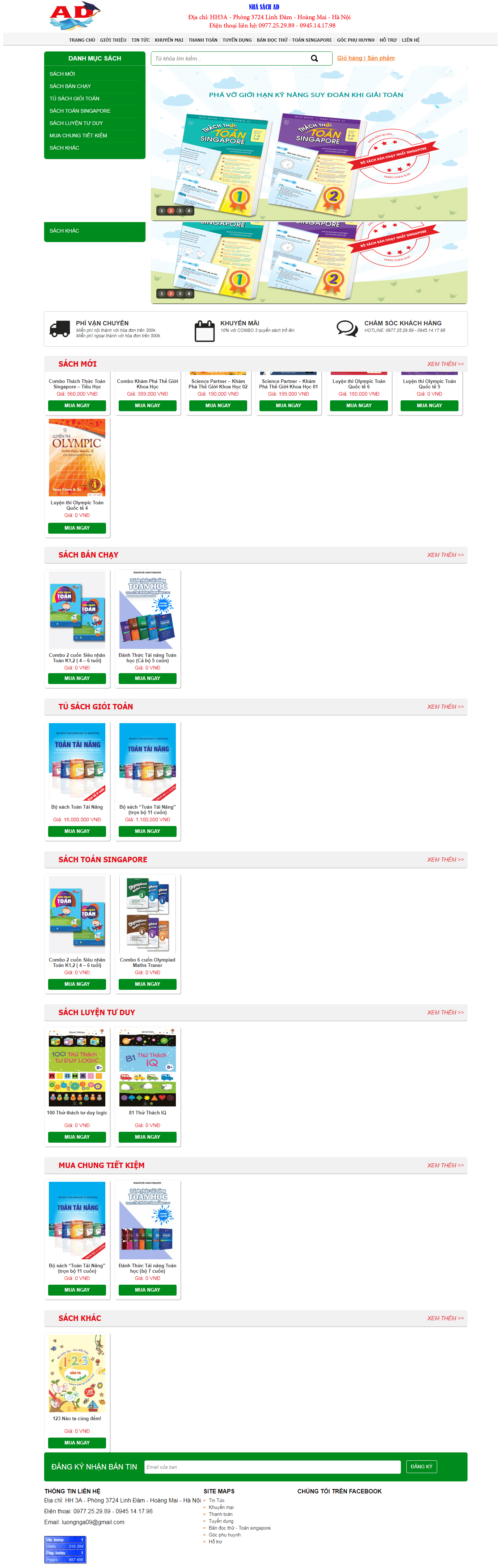 Thiết kế Web  sachhochay.com