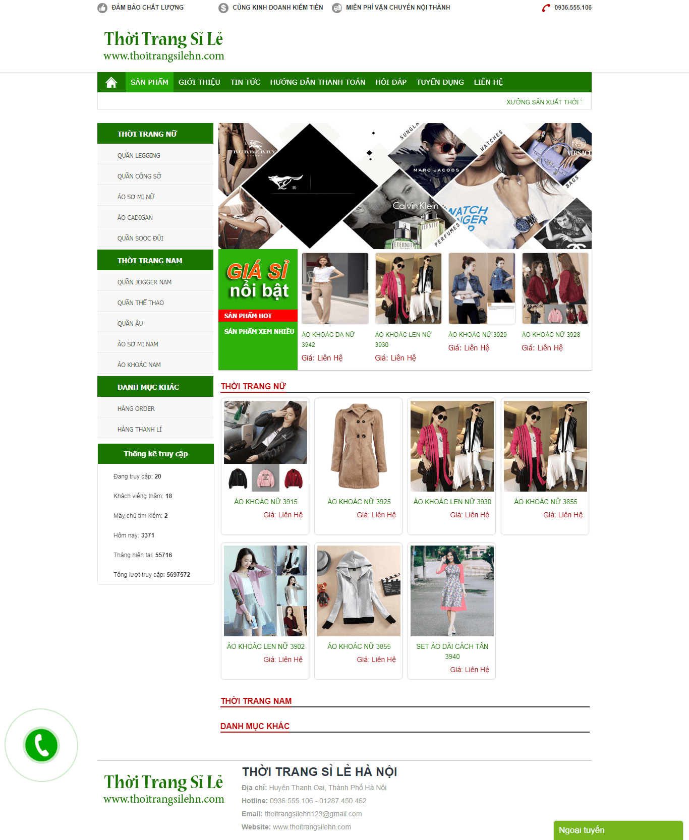 Thiết kế Web  thoitrangsilehn.com