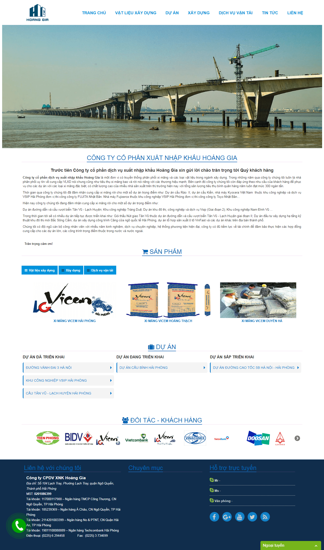 Thiết kế Web  vlxdhoanggia.net