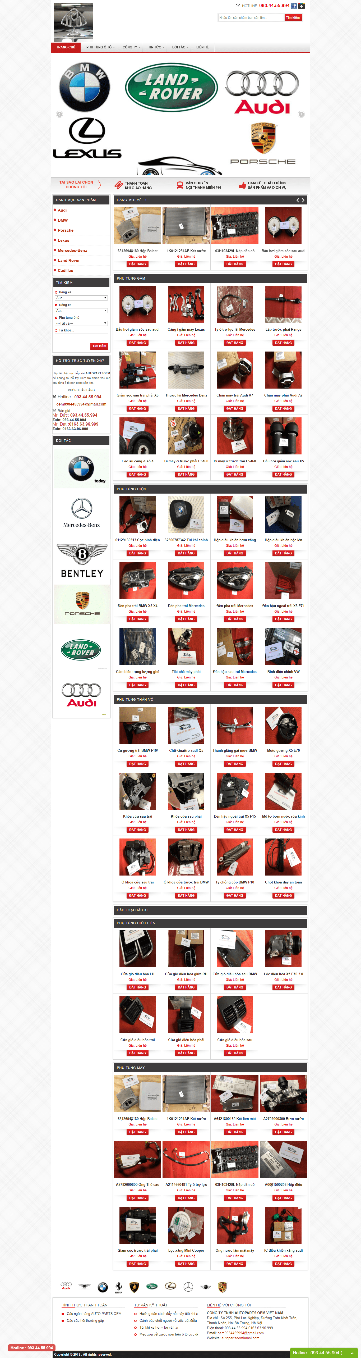 Thiết kế Web  autopartsoemhanoi.com