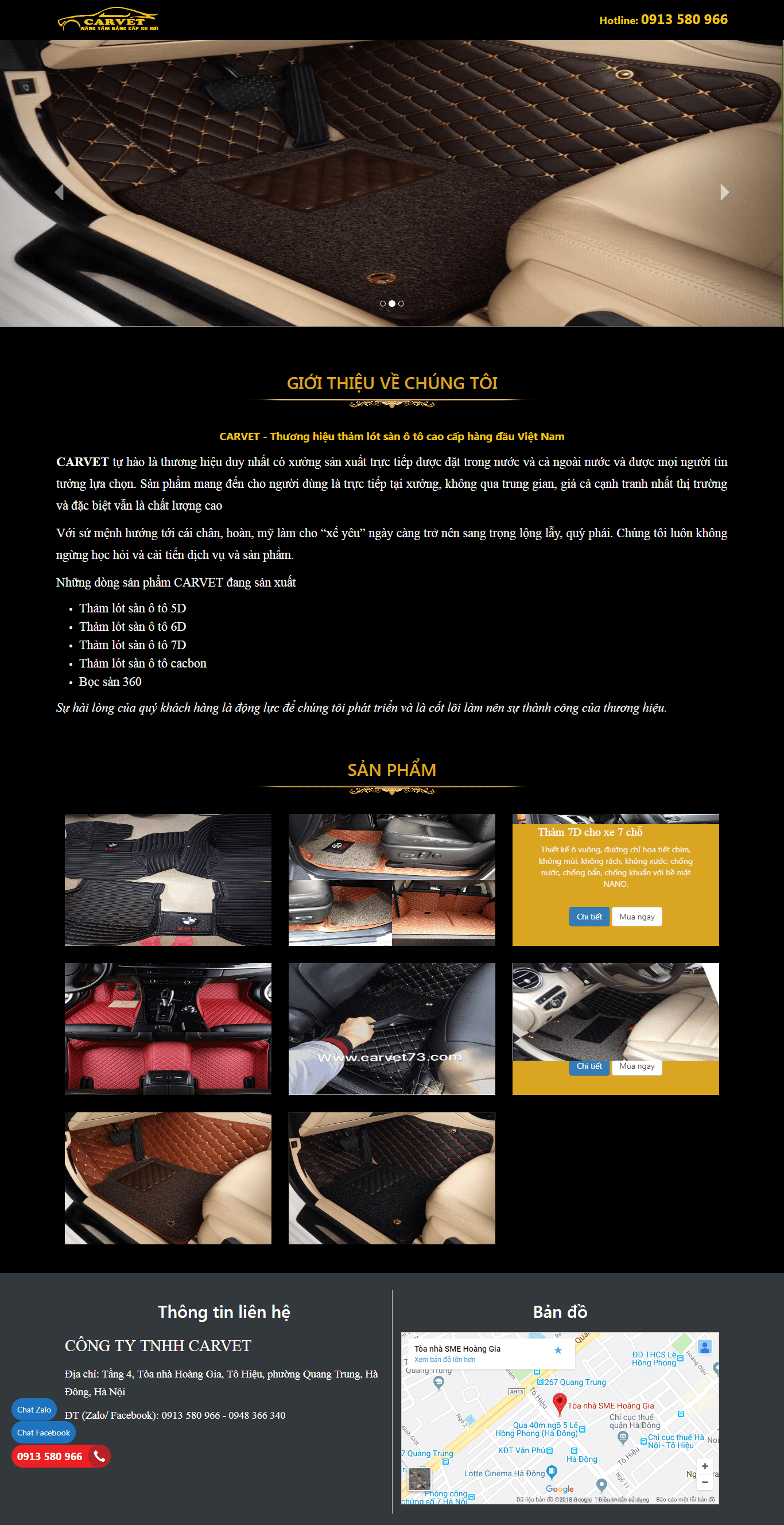 Thiết kế Web  carvet73.com