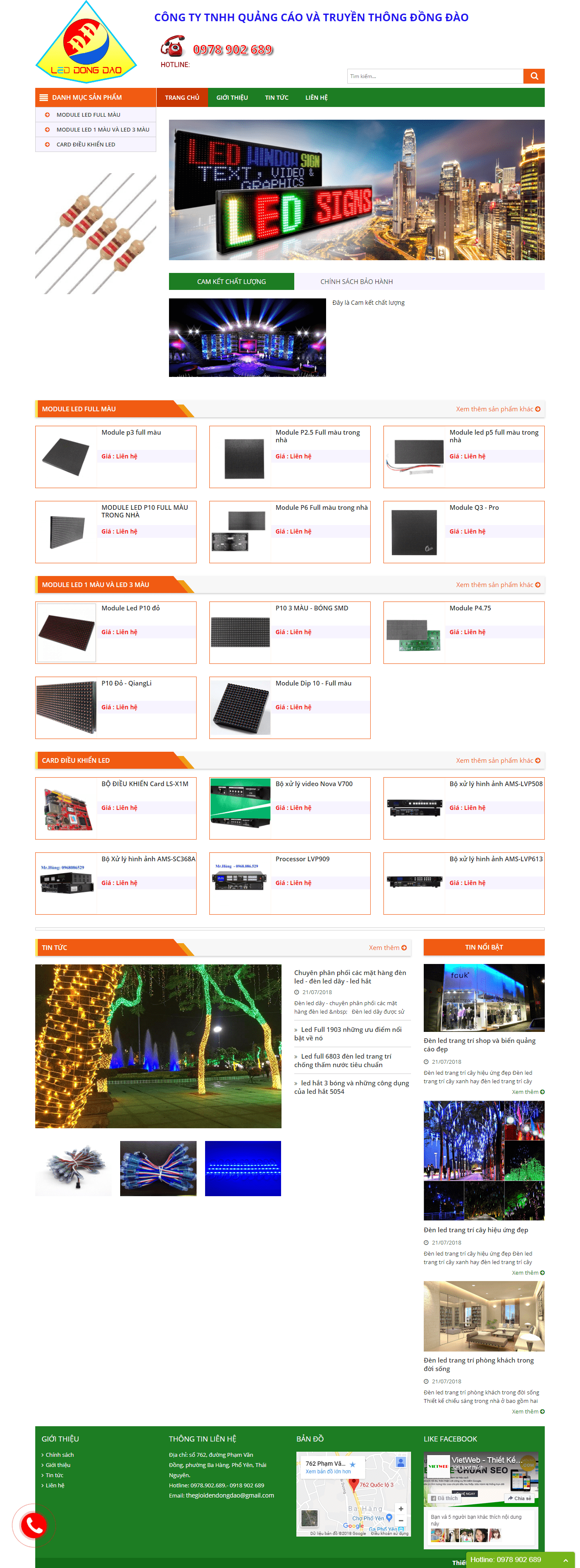 Thiết kế Web  leddongdao.com