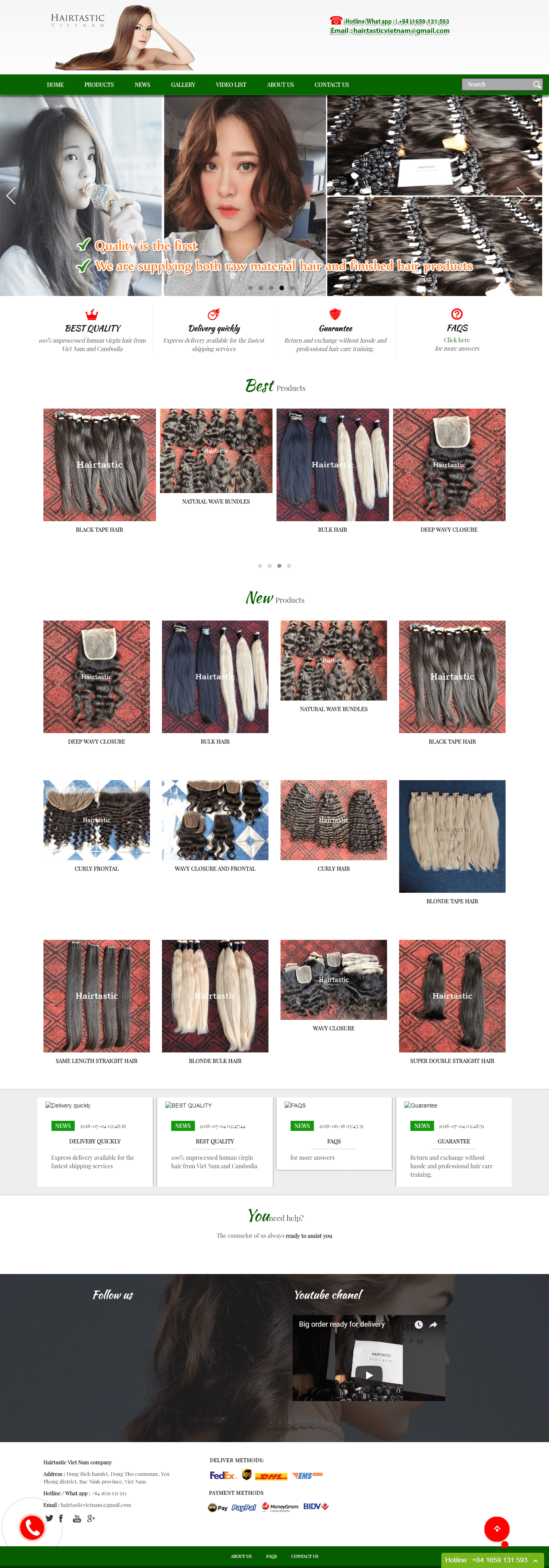 Thiết kế Web  hairtasticvietnam.com