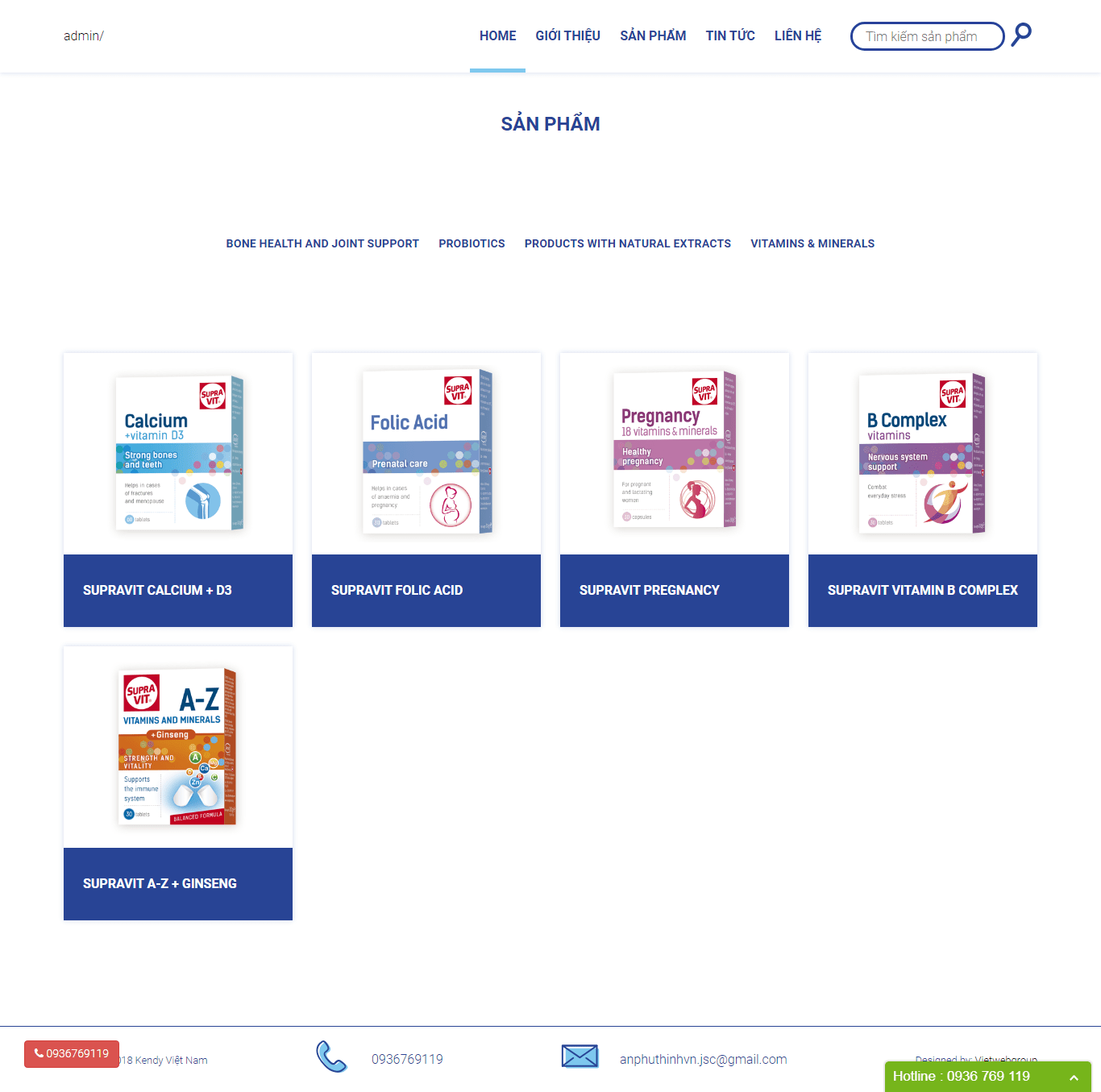 Thiết kế Web  kendyvietnam.vn