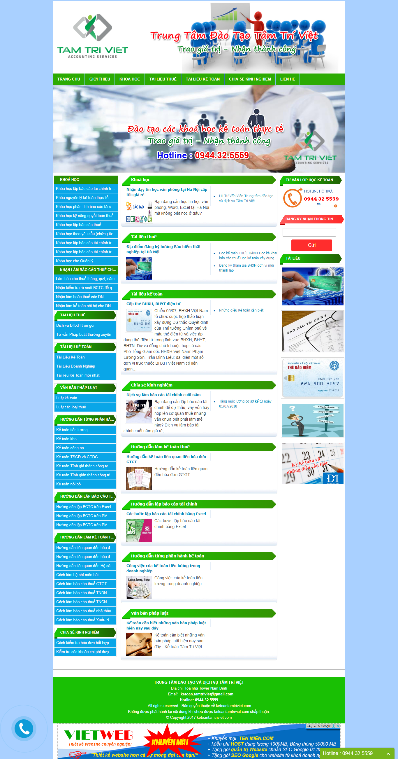 Thiết kế Web  ketoantamtriviet.com