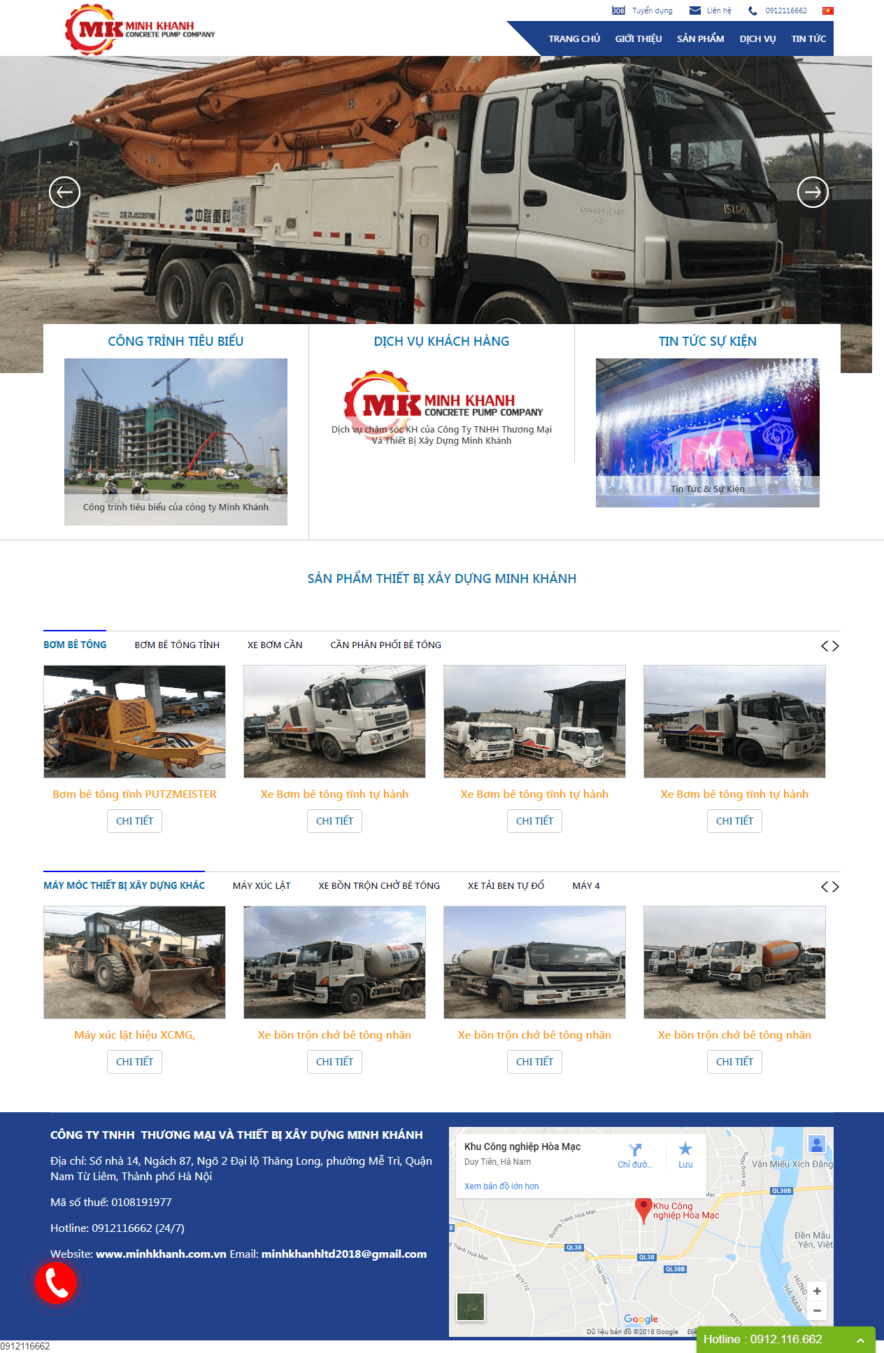 Thiết kế Web  minhkhanh.com.vn