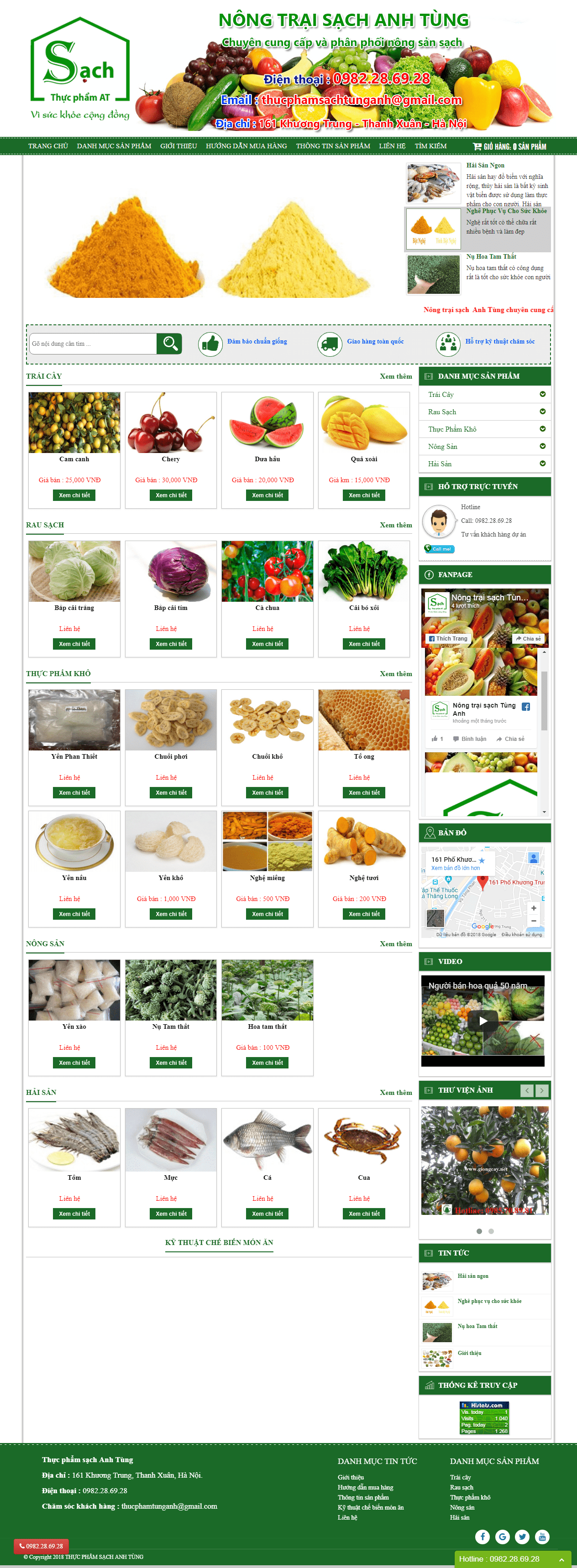 Thiết kế Web  thucphamsachat.com