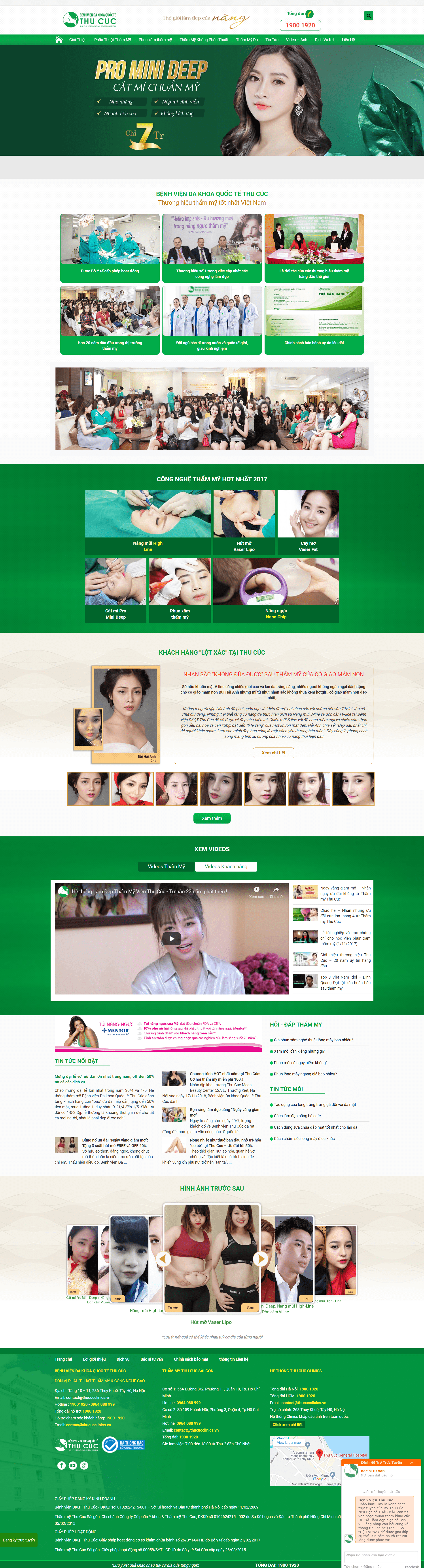 Thiết kế Web spa thẩm mỹ viện thammythucuc.vn