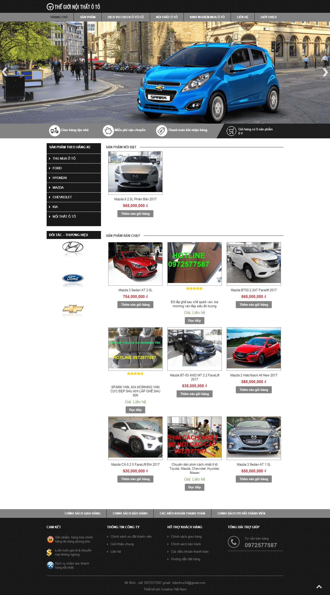 Thiết kế Web xe hơi Ô tô muabanotomienbac.com