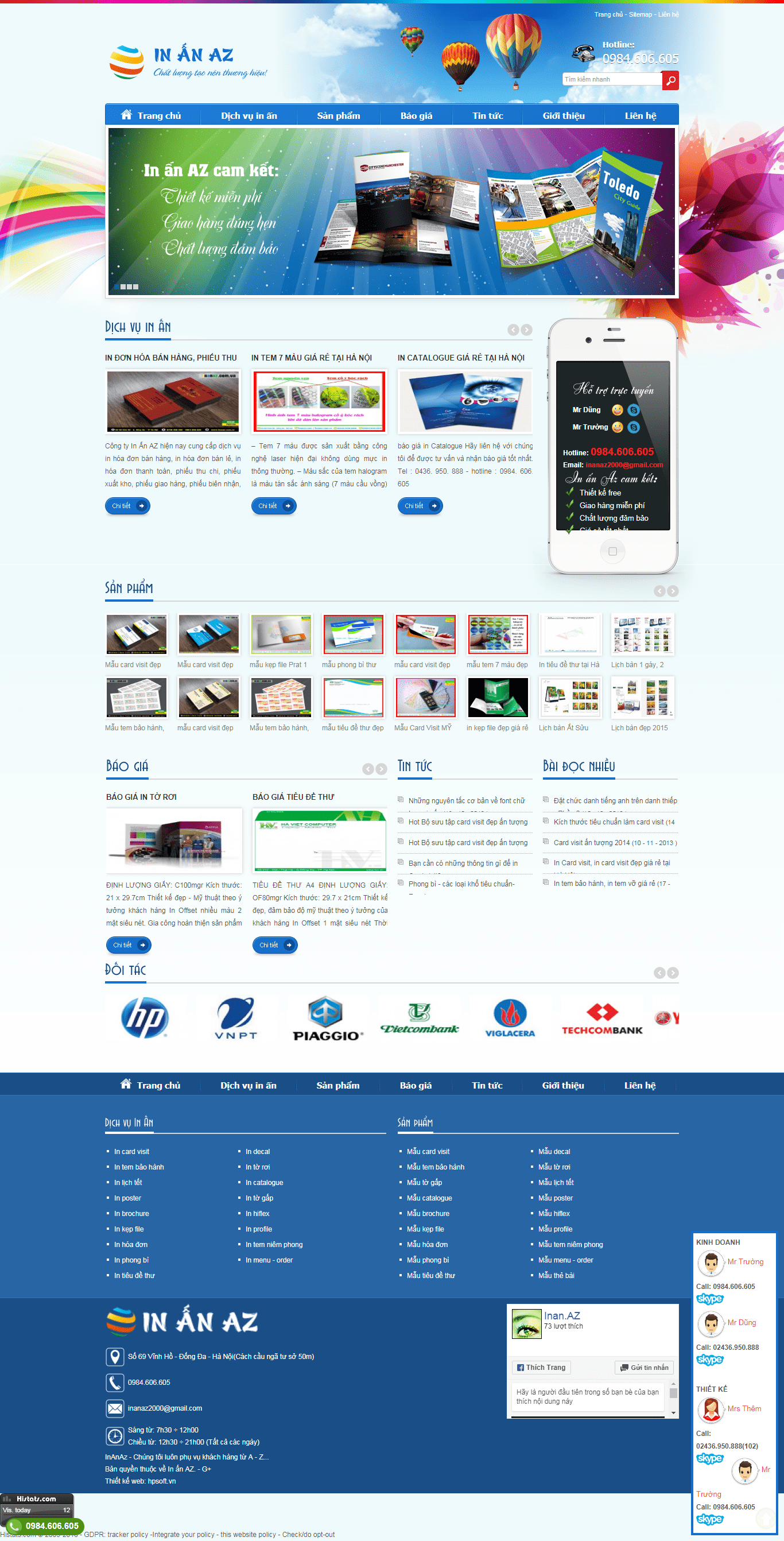 Thiết kế Web in ấn thiết kế inanaz.vn