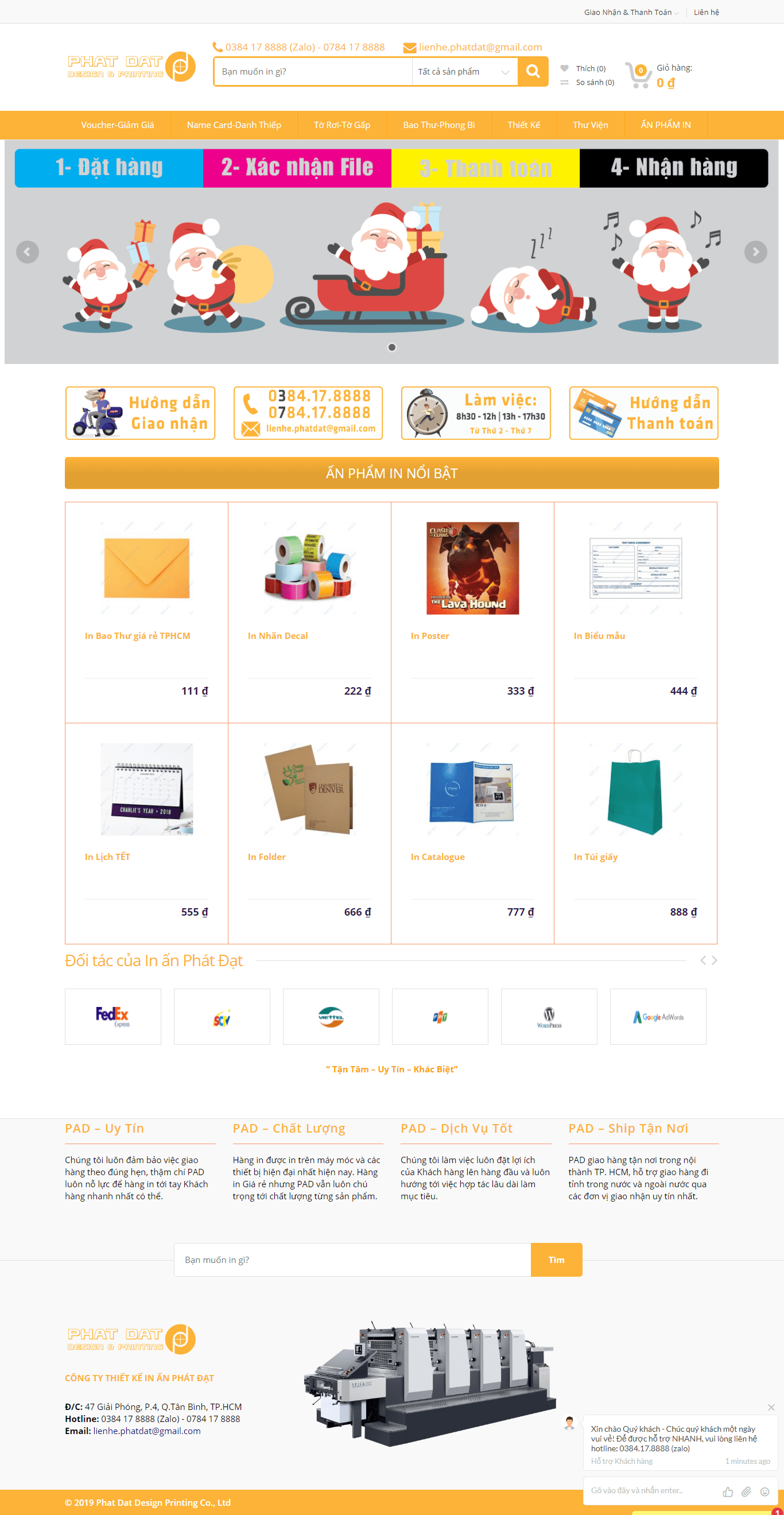 Thiết kế Web công ty in ấn inanphatdat.com