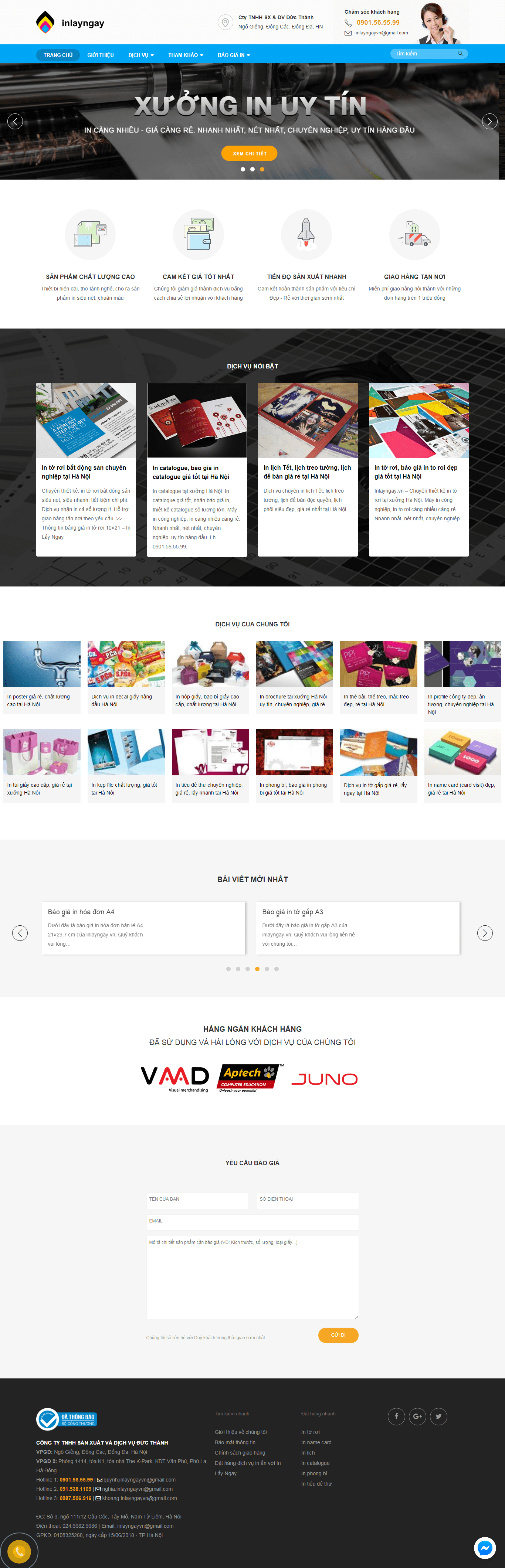 Thiết kế Web in ấn thiết kế inlayngay.vn