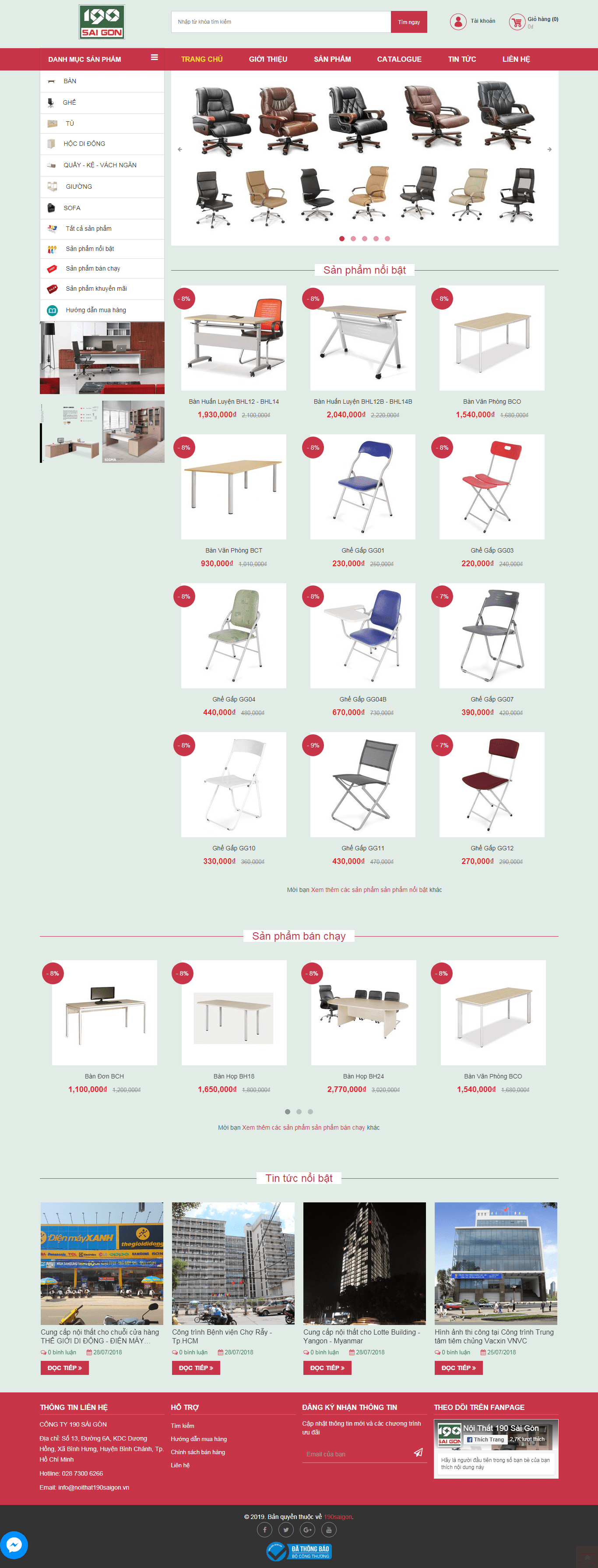 Thiết kế Web nội thất kiến trúc 190saigon.com