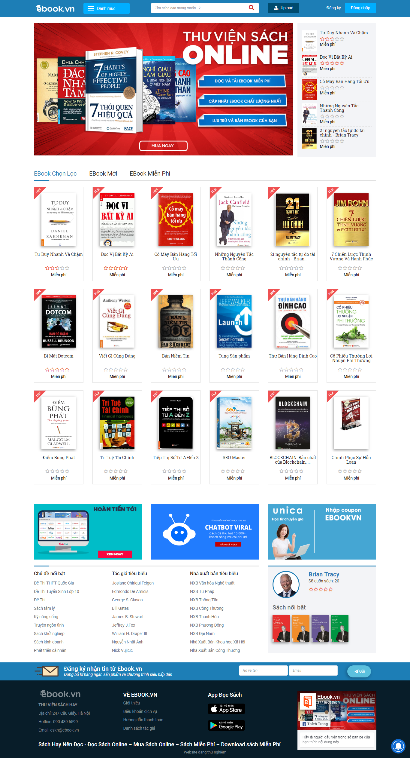 Thiết kế Web bán sách ebook ebook.vn