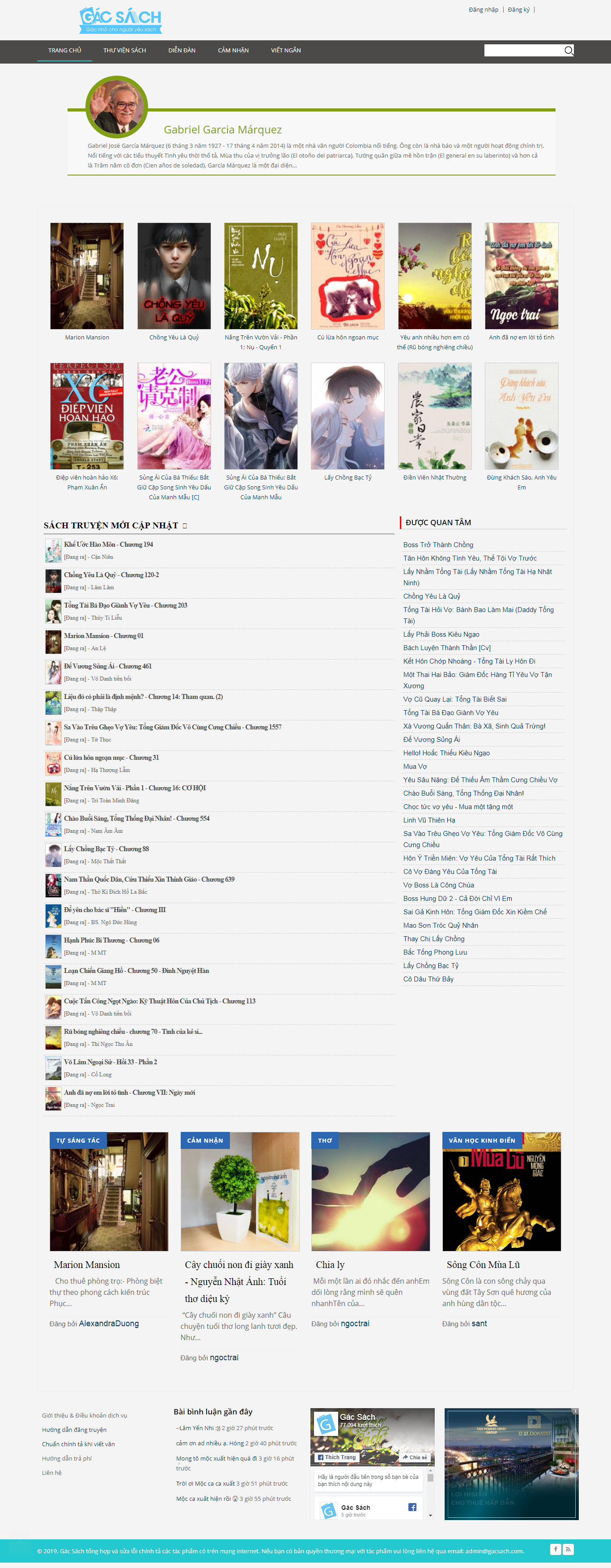 Thiết kế Web bán sách ebook gacsach.com