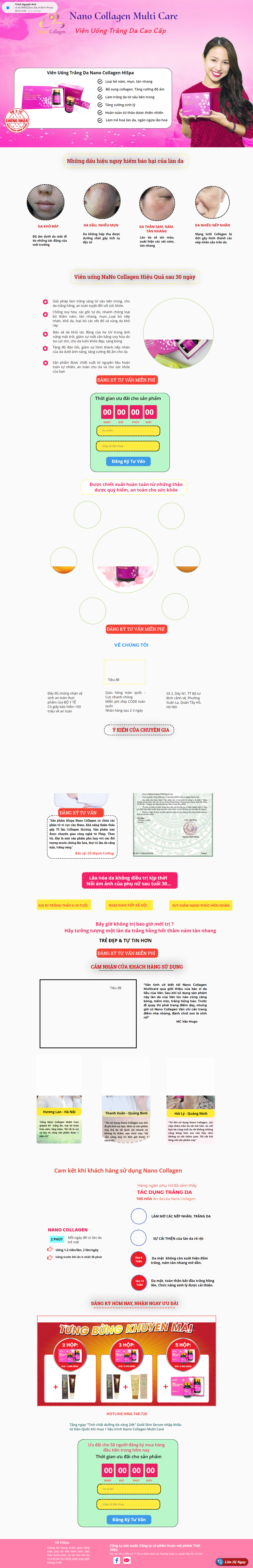 Thiết kế Web thực phẩm chức năng collagenhispa.com