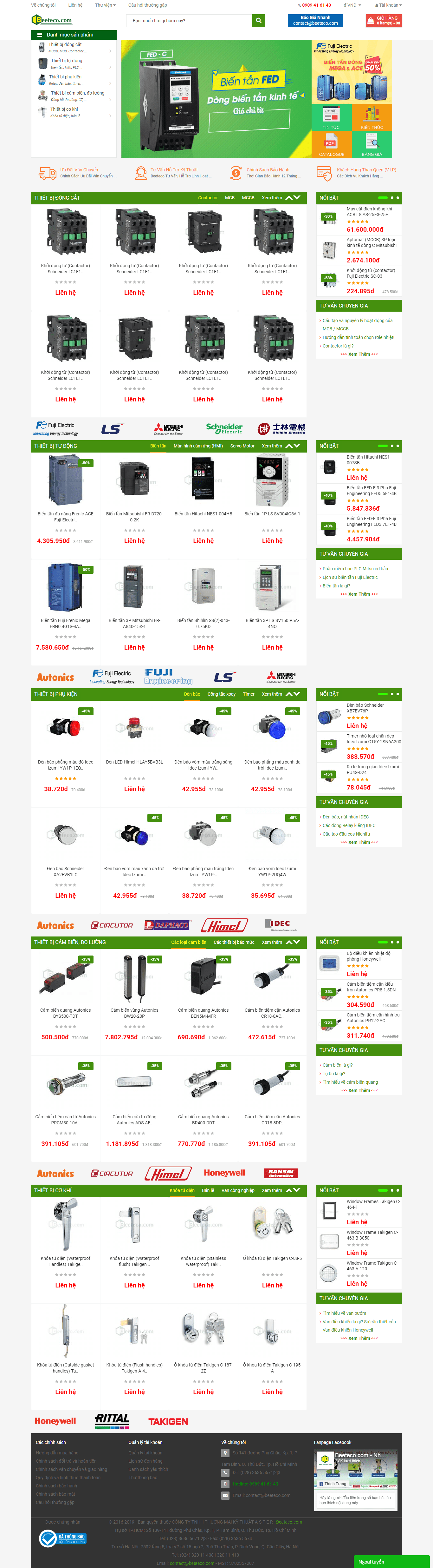 Thiết kế Web thiết bị Điện beeteco.com