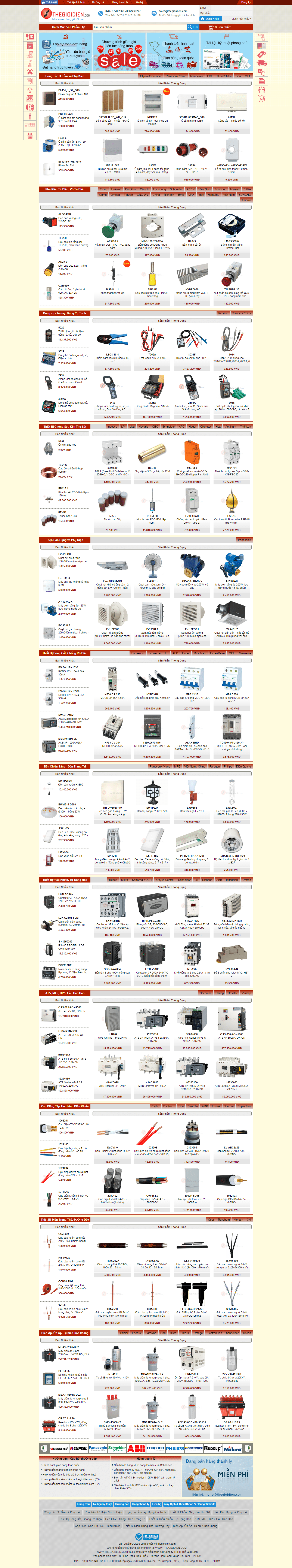 Thiết kế Web thiết bị Điện thegioidien.com