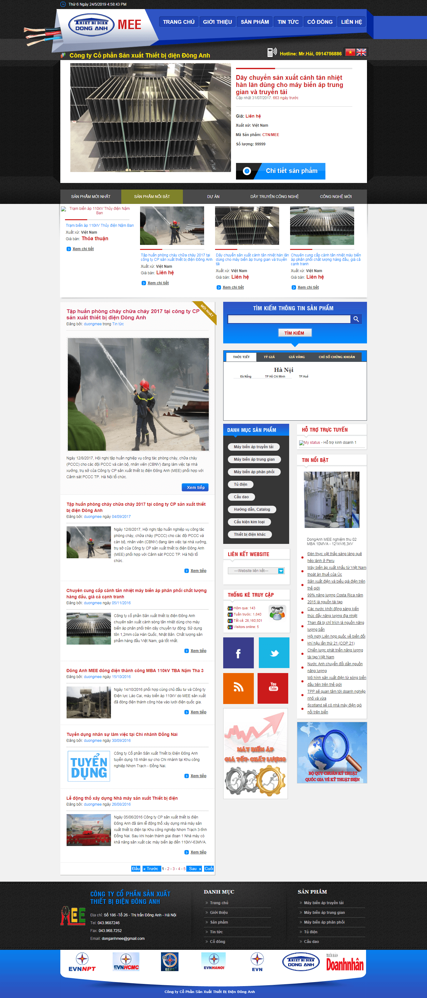 Thiết kế Web thiết bị Điện thietbidiendonganh.com.vn