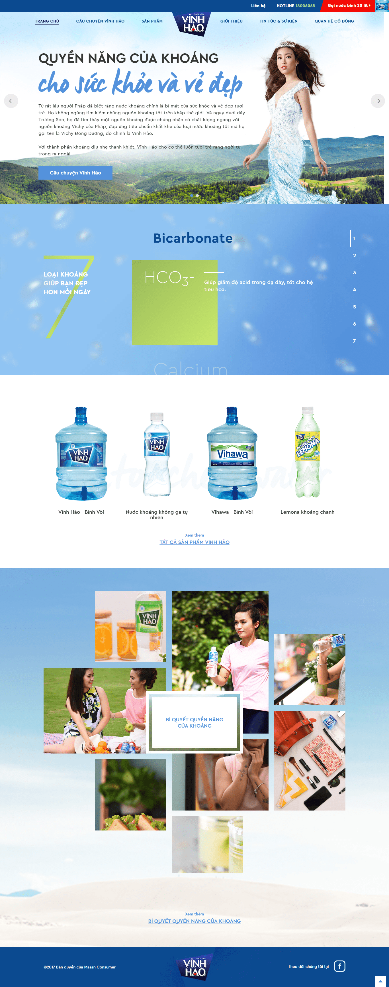 Thiết kế Web nước uống vinhhao.com.vn