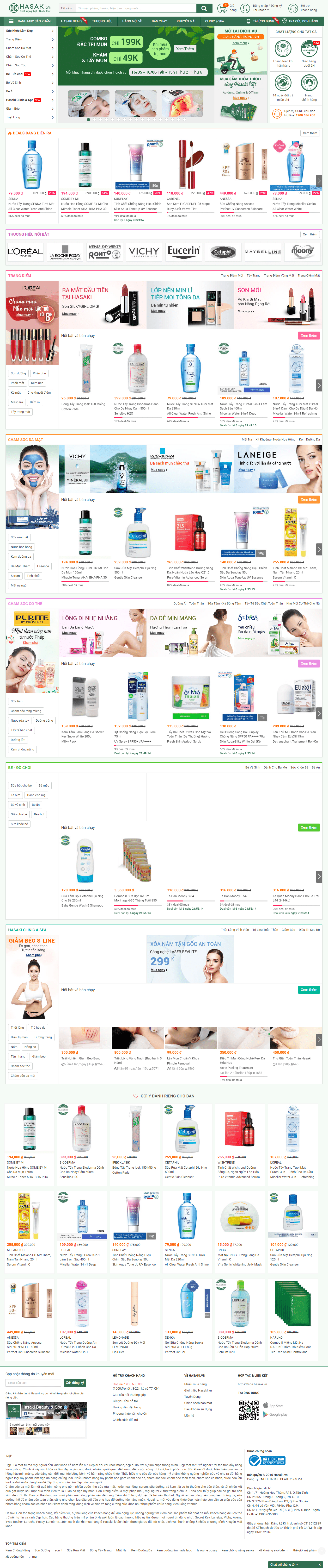 Thiết kế Web mỹ phẩm nước hoa hasaki.vn