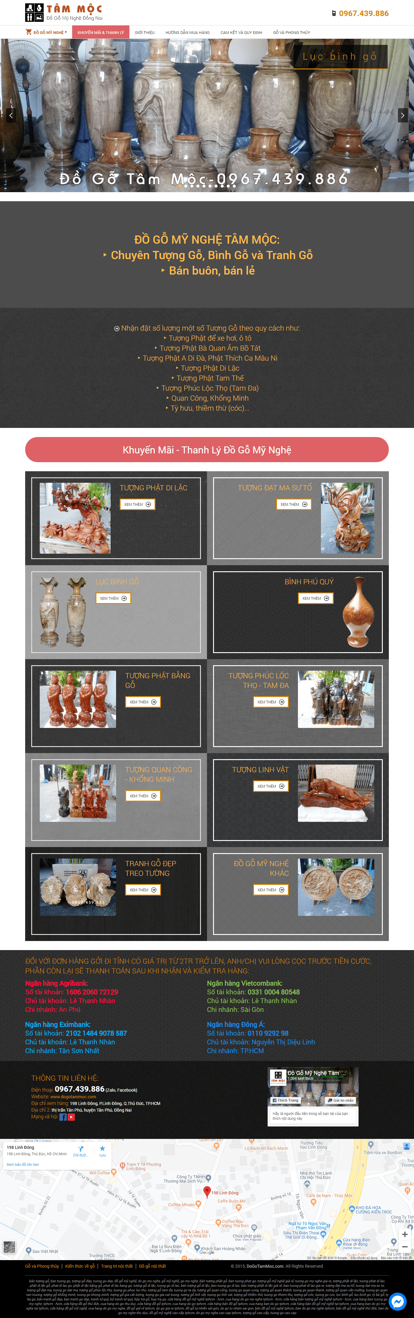 Thiết kế Web Đồ gỗ mỹ nghệ dogotammoc.com